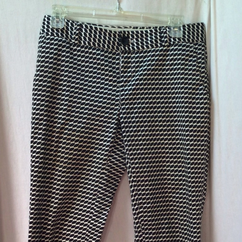 Banana Republic Black, White print cropped pants size 0